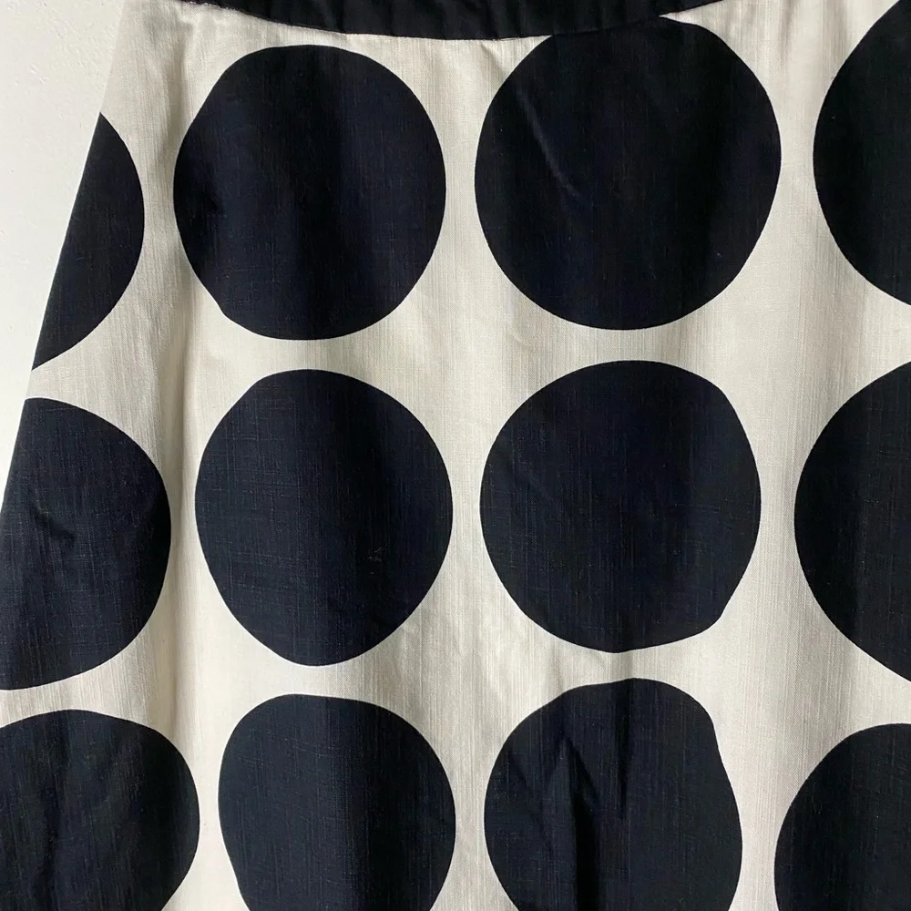 Boden Black and White Polka Dot A-Line Skirt, Size 6 - Picture 3 of 6